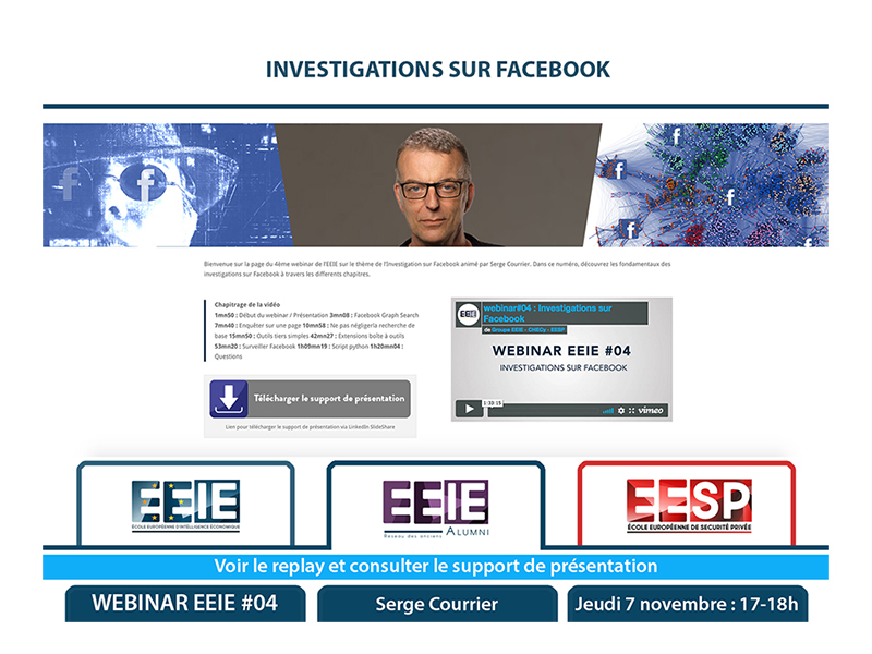 Webinar EEIE #04 : Investigations sur Facebook